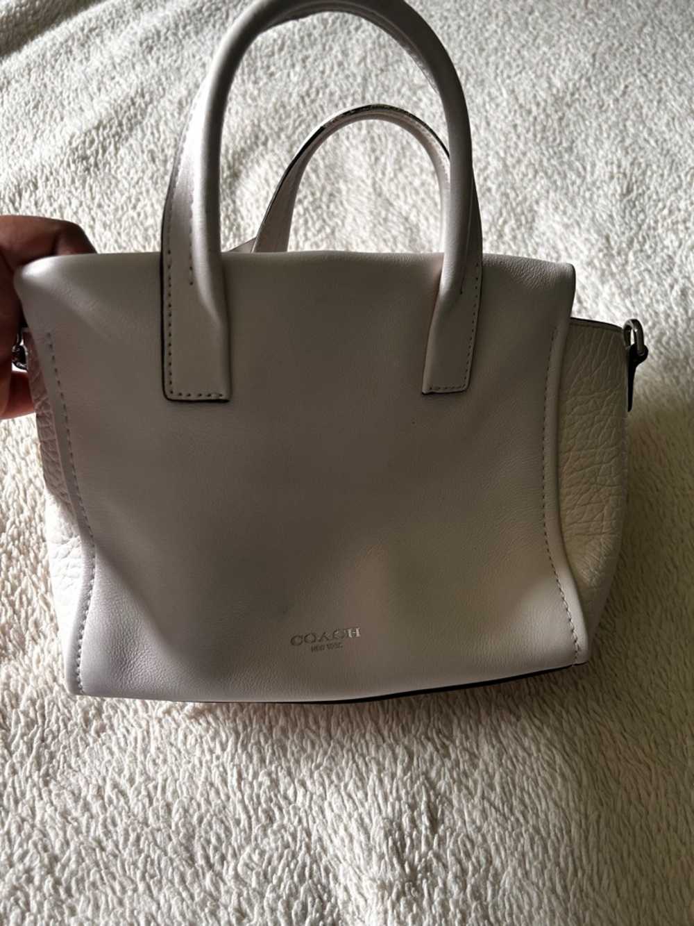 Coach White Leather Mini Satchel